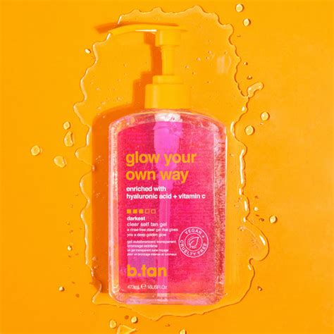 clear self tanning gel.